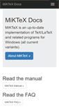 Mobile Screenshot of docs.miktex.org